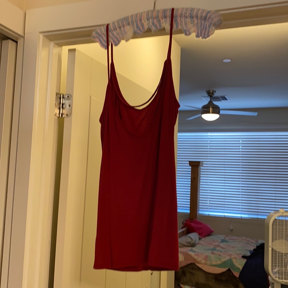 Red tank top